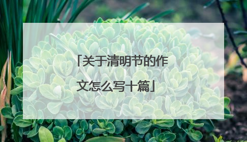 关于清明节的作文怎么写十篇