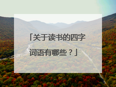 关于读书的四字词语有哪些？