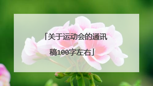 关于运动会的通讯稿100字左右