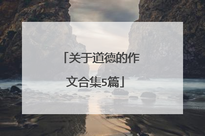 关于道德的作文合集5篇