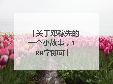 关于邓稼先的一个小故事，100字即可