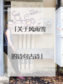 关于风雨雪的诗句古诗