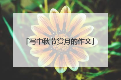 写中秋节赏月的作文