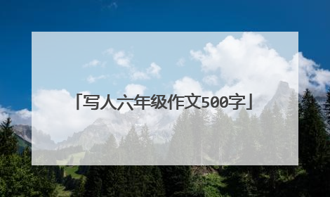 写人六年级作文500字