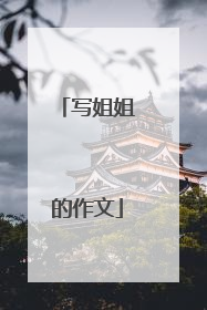 写姐姐的作文