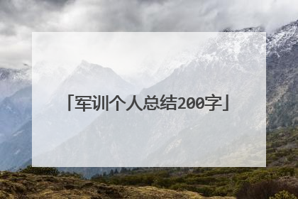 军训个人总结200字