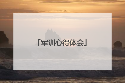 军训心得体会