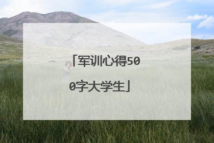 军训心得500字大学生