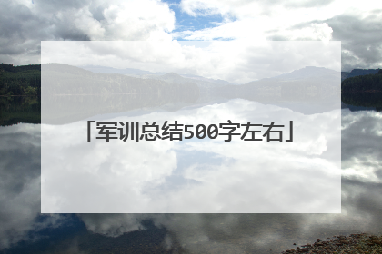 军训总结500字左右