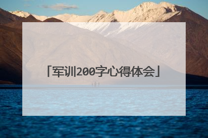 军训200字心得体会