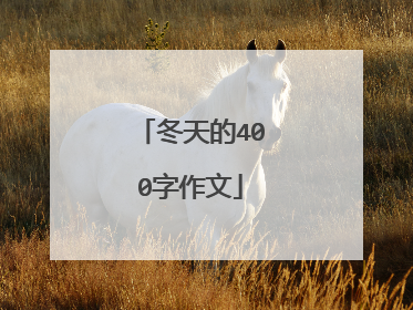 冬天的400字作文