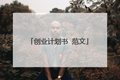 创业计划书 范文