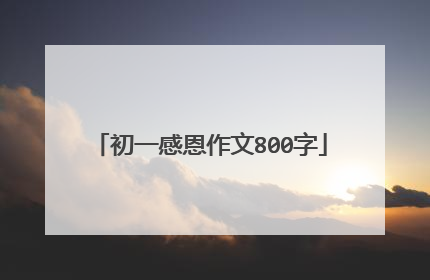 初一感恩作文800字