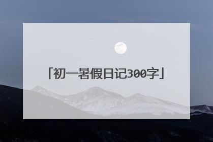 初一暑假日记300字