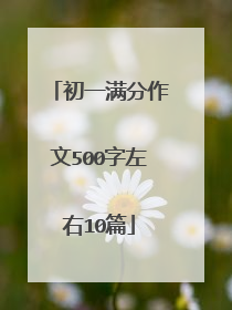 初一满分作文500字左右10篇