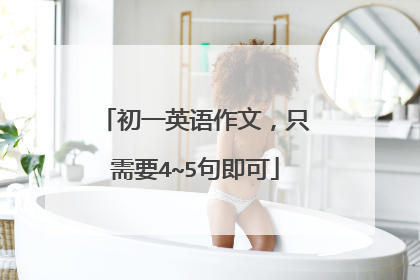 初一英语作文，只需要4~5句即可