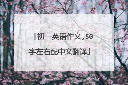 初一英语作文,50字左右配中文翻译