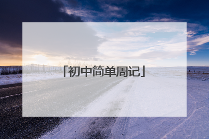 初中简单周记