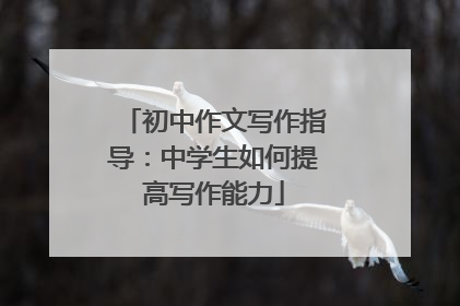 初中作文写作指导：中学生如何提高写作能力