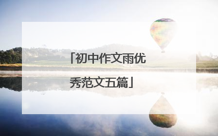 初中作文雨优秀范文五篇