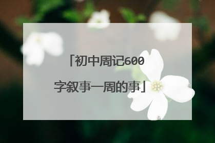初中周记600字叙事一周的事