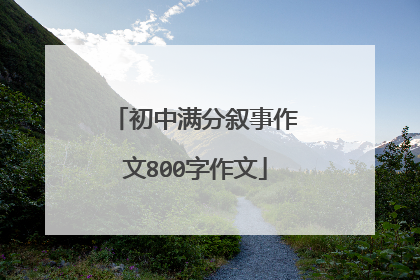 初中满分叙事作文800字作文