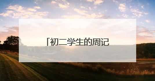 初二学生的周记500字左右