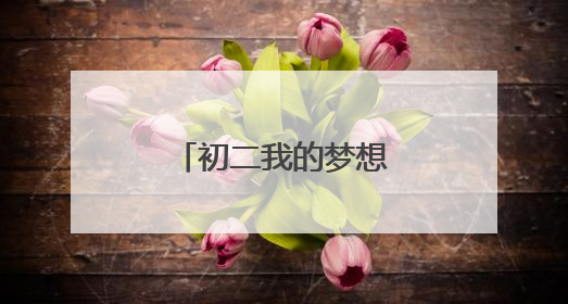 初二我的梦想演讲稿5篇