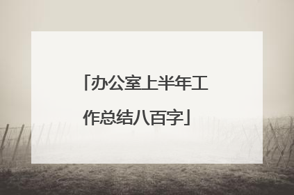 办公室上半年工作总结八百字