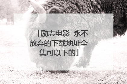 励志电影 永不放弃的下载地址全集可以下的