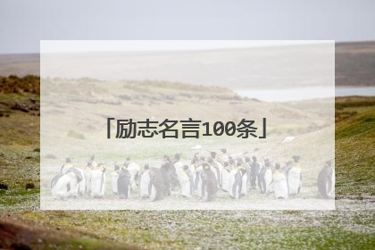 励志名言100条