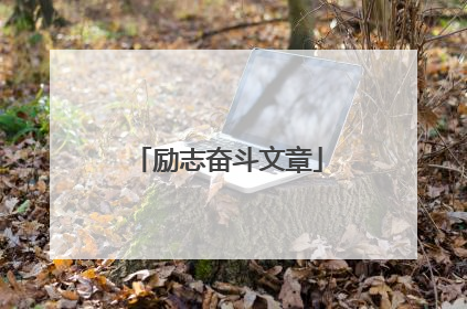 励志奋斗文章