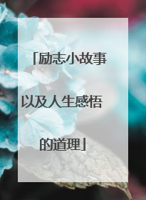 励志小故事以及人生感悟的道理