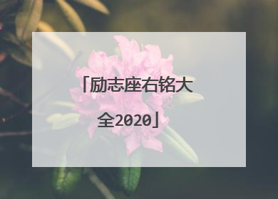 励志座右铭大全2020
