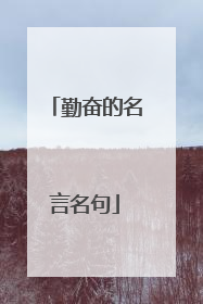 勤奋的名言名句