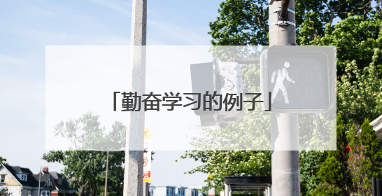 勤奋学习的例子