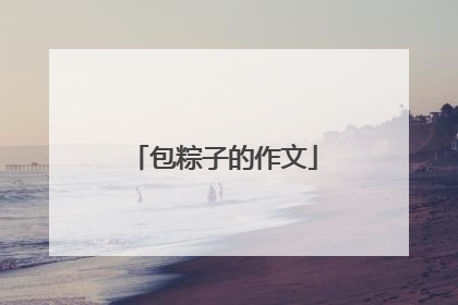 包粽子的作文