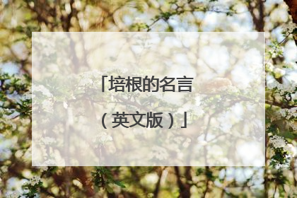 培根的名言（英文版）