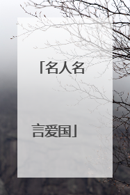 名人名言爱国