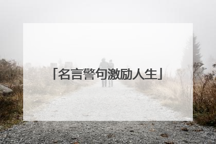 名言警句激励人生