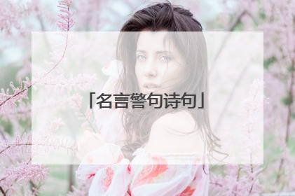 名言警句诗句