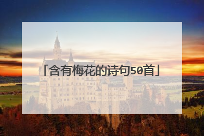 含有梅花的诗句50首