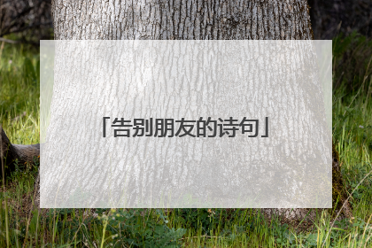 告别朋友的诗句