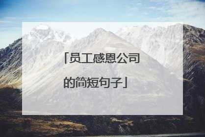 员工感恩公司的简短句子