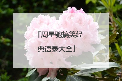 周星驰搞笑经典语录大全