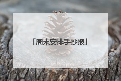 周末安排手抄报