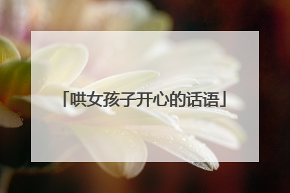 哄女孩子开心的话语