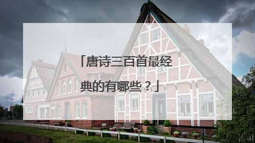 唐诗三百首最经典的有哪些？