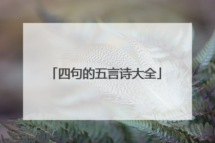 四句的五言诗大全