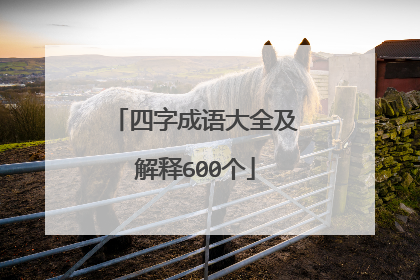 四字成语大全及解释600个